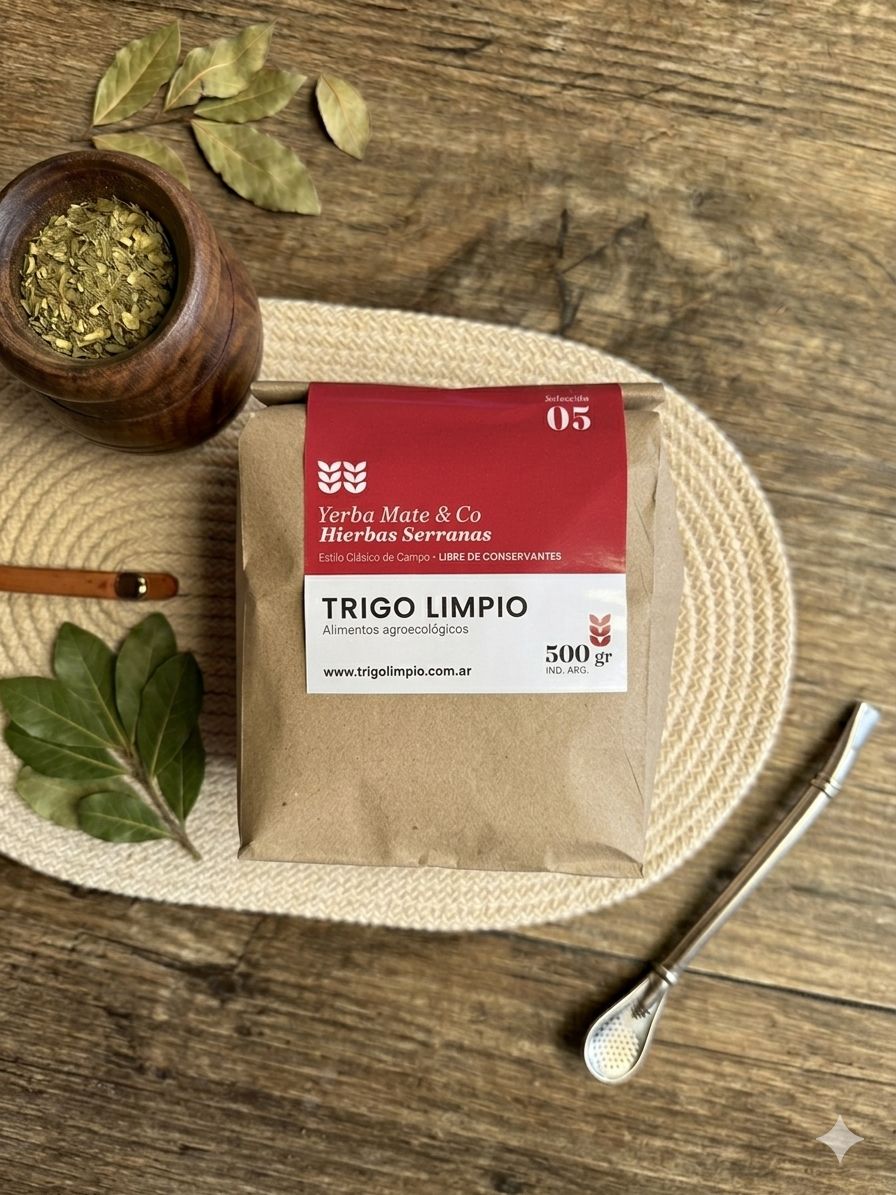 Bolsa de yerba mate Trigo Limpio, Selección 05: Hierbas Serranas