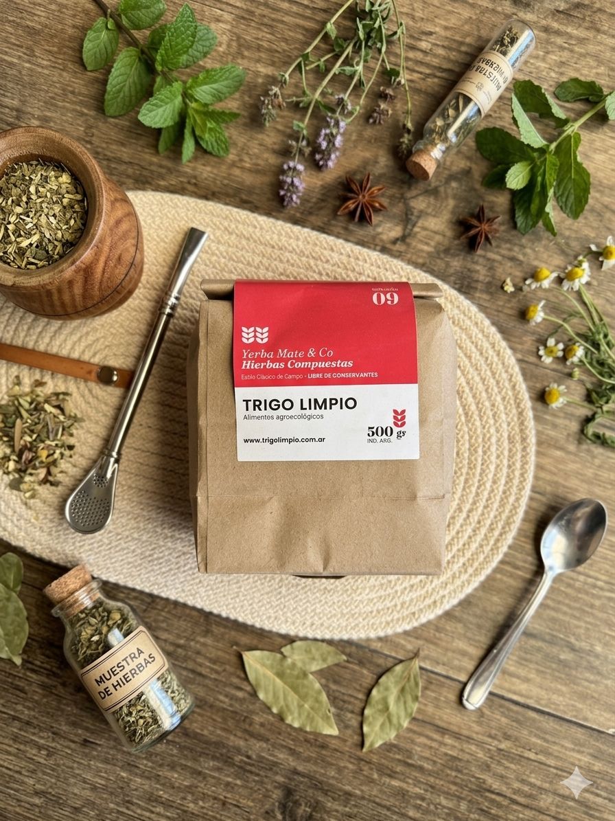 Bolsa de yerba mate Trigo Limpio, Selección 09: Hierbas Compuestas
